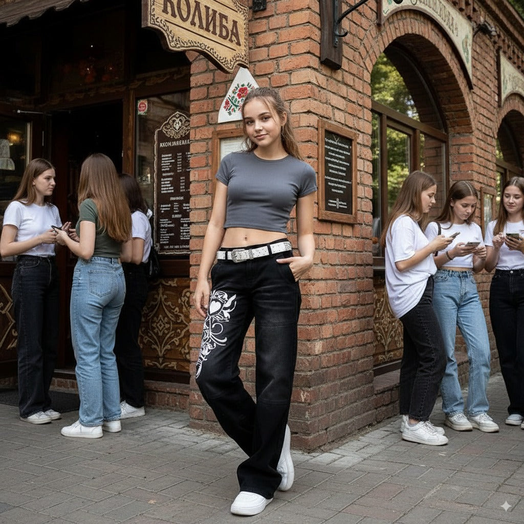 Aether -  Jeans  Pronted Baggy -